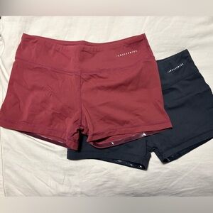 Women's Athletic High-Performance Shorts - Maroon and Black
